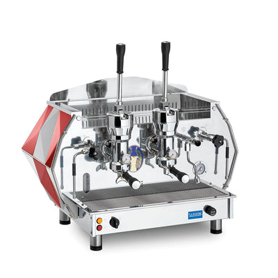 La Pavoni: Diamante Espresso - 2 Group Lever Red DIA 2L-R www.yourespressomachines.com